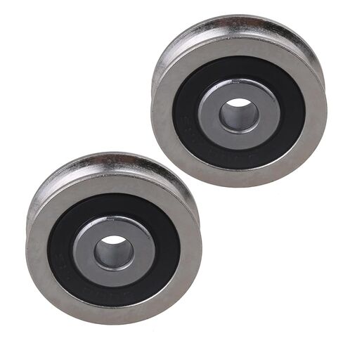 CNBTR 2PCS Bearing Steel Cable Pulley U-Shape Groove Wheel Bearing Pulley 6x30x8mm, Load-Bearing 782LBS for Industry Equipment in Saudi Arabia