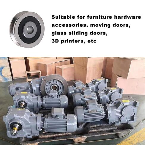 CNBTR 2PCS Bearing Steel Cable Pulley U-Shape Groove Wheel Bearing Pulley 6x30x8mm, Load-Bearing 782LBS for Industry Equipment in Saudi Arabia