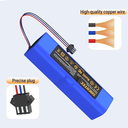 6800mAh Replacement Battery Suitable for Proscenic M7 Pro M8 Pro M7 Max LDS M7 Pro, Compatible with U6 Robot/Lenovo LR1/UONI V980 MAX/UONI V980 Plus/Xiaomi Viomi S9/Xiaomi Viomi D800 Vacuum Cleaner in Saudi Arabia
