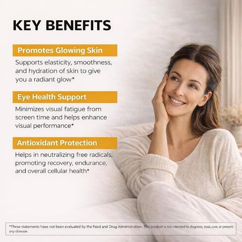 Astaxanthin Supplements 12mg | Vegan Astaxanthin Softgels from Microalgae | Antioxidant for Skin Hydration, Elasticity & Radiant Glow | Non-GMO, Vegan, Made in USA | 2 Month Supply, 60 Softgels in Saudi Arabia