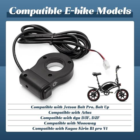 استبدال مفتاح بدء الدراجة الإلكترونية لـ Jetson Bolt Pro Bolt Up لـ Atlas لـ dyu D3F D2F Ebike، مع كابل 2 سلك 4 دبوس in Saudi Arabia