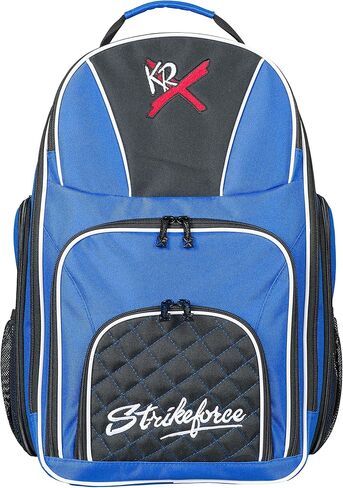 KR Strikeforce Royal Flush Bowling Backpack Black/Royal with Several Pouches for All Your Bowling Accessories and Shoes in Saudi Arabia