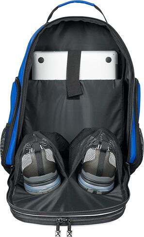 KR Strikeforce Royal Flush Bowling Backpack Black/Royal with Several Pouches for All Your Bowling Accessories and Shoes in Saudi Arabia