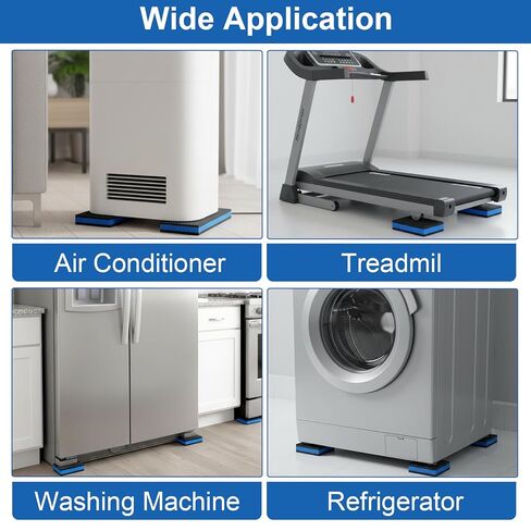8 PCS Anti Vibration Pads for Washing Machine, 4'' X 4'' X 7/8'' Sound Isolation Anti Vibration Mat Heavy Duty Anti-Slip Pads EVA Rubber Pad for Dryers, Air Conditioners, Treadmills and Compressors in Saudi Arabia
