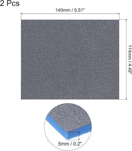 uxcell 2pcs Sanding Sponge Block, 800-1000 Grit Sanding Sponge Pad 140mm x 114mm x 5mm Soft Foam Wet Dry Hand Sander Block Sandpaper for Model Metal Wood Furniture Polishing in Saudi Arabia