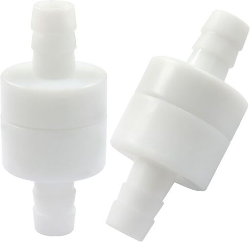 2pcs One Way Check Valve - 1/2" Inline Non-Return with Ozone Resistance PVDF Plastic Check Valve for Air, Water, Gas & Fuel Oil in Saudi Arabia