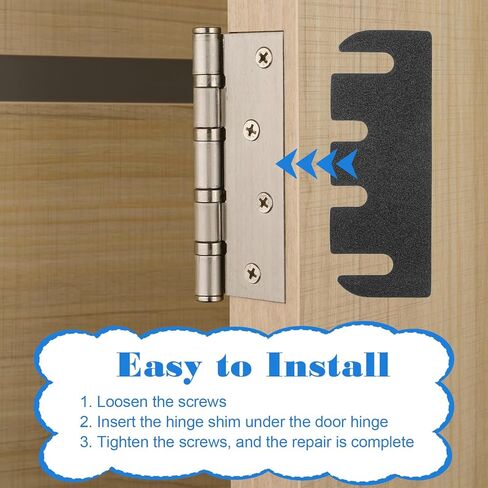 10 Pack Door Hinge Shim, 4 Inch Door Hinge Spacer, PVC Hinges Repair Kit, Adjustable Spacers for Doors Alignment, 0.03 Inch Thickness in Saudi Arabia