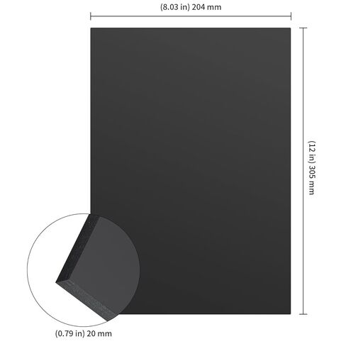 KEILEOHO 2 PCS 8 x 12 Inch Black HDPE Sheet, 3/4 Inch Thick HDPE Plastic Sheets, Solid High Density Polyethylene Panel Board for DIY Home Projects Crafts Machining in Saudi Arabia