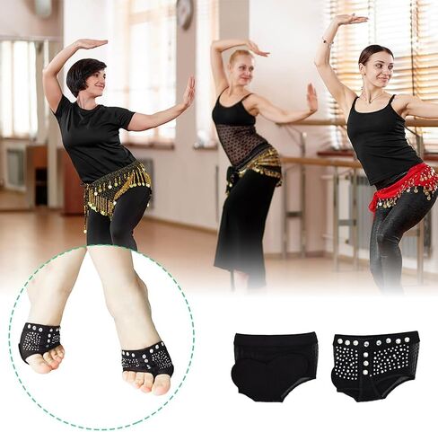 Joyzan Dance Paws Pad, Half Sole Shoes Ballet Lyrical Bare Foot Undies Thongs Protection Fitness Yoga Wear Bare Toe Belly Contemporary Professional Socks Protector Cushion Kids Women Girls Men 1 Pair in Saudi Arabia