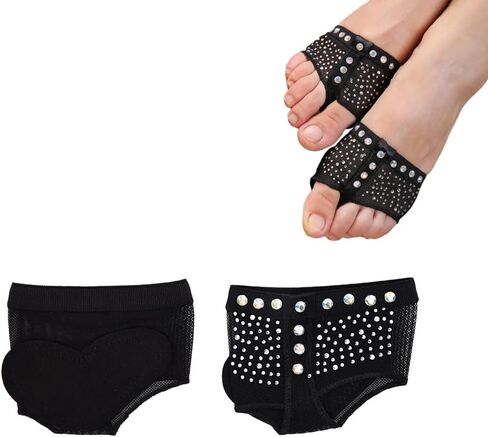 Joyzan Dance Paws Pad, Half Sole Shoes Ballet Lyrical Bare Foot Undies Thongs Protection Fitness Yoga Wear Bare Toe Belly Contemporary Professional Socks Protector Cushion Kids Women Girls Men 1 Pair in Saudi Arabia