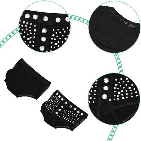 Joyzan Dance Paws Pad, Half Sole Shoes Ballet Lyrical Bare Foot Undies Thongs Protection Fitness Yoga Wear Bare Toe Belly Contemporary Professional Socks Protector Cushion Kids Women Girls Men 1 Pair in Saudi Arabia