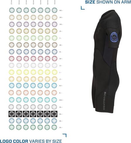 بدلة غوص SCUBAPRO Oneflex Shorty للرجال، 2.5 ملم، كم قصير، X-Foam Neoprene، XL in Saudi Arabia
