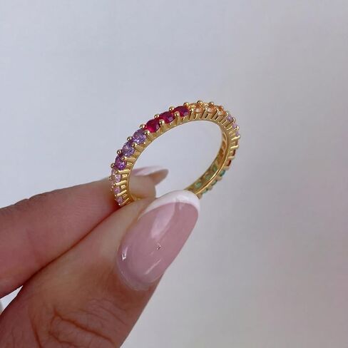 1 PC White Silver Plated Indirect Colored Zircon Ring For Women Daily Wear Dating Wears Best Birthday Gift Fine Jewelry Gifts in Saudi Arabia