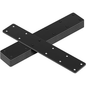 6 Pack 11" x 2" Black Flat Mending Plate, Long Metal Steel Straight Bracket Repair Fixing Joint Connector for Wood Furniture, 11 Gauge, Braces & Joist Hangers in Kuwait