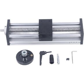 Linear Stage Actuator, M5 Mounting Hole High Precision 200mm Stroke Linear Rail Guide Slide Stage for Lathe with Hand Wheel in Kuwait
