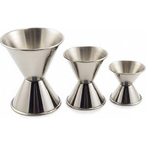 Stainless Steel Double Bar Jiggers, Dual-Sided Cocktail Measuring Tools for Bartending, Home Bar Mixology, Drink Measuring Jigger Set Pack of 3 (1 & 2 Oz, 3/4 & 1 1/2 Oz, 1/2 & 1 Oz) in Saudi Arabia