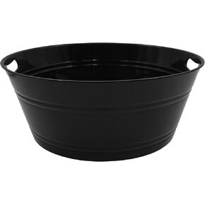 17.50" x 17.50" x 7.00"Reusable Washable Round Party Tub, Plastic, Black in Kuwait