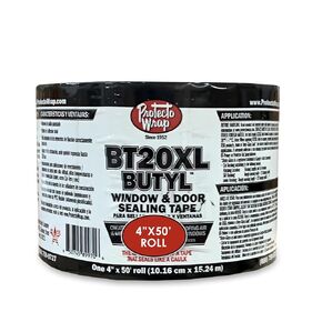 Protecto Wrap BT20XL Butyl™ SW Flashing Tape – Self-Adhering Waterproof Seal for Exterior Sheathing, Nailing Flanges, Window and Door Flashing – 120-Day UV Exposure – 4" x 50' Roll in Saudi Arabia