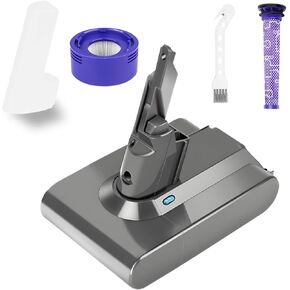 بديل 4.5 أمبير لبطارية Dyson V7 مع 1 × فلتر مسبق 1 × فلتر ما بعد 1 × فرشاة تنظيف متوافقة مع Dyson V7 Motorhead Pro، Trigger، Animal، Car Boat، Trigger+، Fluffy، Mattress، Absolut، خالية من الأسلاك، إلخ in Kuwait