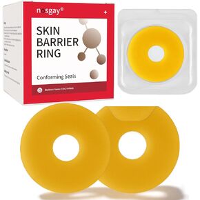 Ostomy Barrier Rings 2MM Thick, 2'' Diameter Moldable Ostomy Rings Sting-Free Hydrocolloid Adhesive Skin Barrier Rings Elastic Ileostomy Ostomy Stoma Urostomy Seal Rings for Colostomy Bags in Saudi Arabia