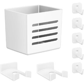 مجموعة تنظيم ملحقات PEGZONE PEGBOARD فقط، بما في ذلك 2 حامل سماعات الرأس، 1 كوب قلم و5 خطافات، تناسب Pegboard لإعداد المكتب والمكتب وغرفة الألعاب وتخزين الحائط المنزلي، 8 قطع باللون الأسود in Kuwait