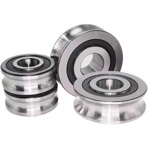 10PCS Straightening Mixed Wheel Over Line with Groove Bearing V 6203 15X35X11MM Pulley U Groove Type(V6203-3-1) in Kuwait