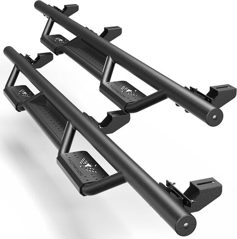 Running Boards Fit 2020-2025 Jeep Wrangler Gladiator JT 4 Door Black Side Steps Heavy-Duty Steel Non-Slip Step Pads in Saudi Arabia