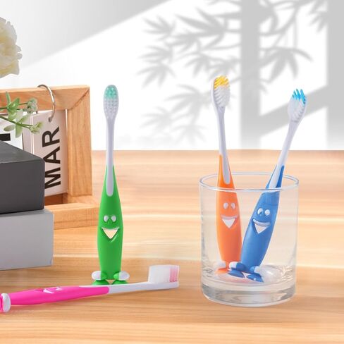 Newday 100 Pack Kids Toothbrush Bulk Soft Bristles Toddler Cute Toothbrush with Suction Cup, Includes Travel Covers, Individually Wrapped Toothbrushes for Kid Home School Daycare Camp (Shark) in Saudi Arabia
