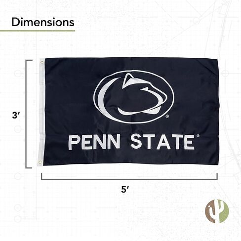 Desert Cactus Penn State Flag – 3x5 Ft Embroidered Nylon Banner for Indoor/Outdoor Use, Nittany Lions Design, for Events and Home Décor (Embroidered B) in Saudi Arabia