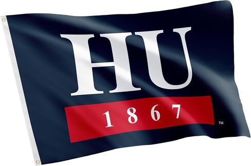 Desert Cactus Howard University HU Flag - 3 x 5 Feet Bison Banner, Indoor/Outdoor Durable Fabric, 100% Polyester Design (Style 2a) in Saudi Arabia