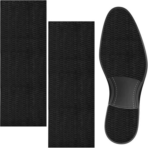 2 Pack Shoe Bottom Protector Shoe Sole Protector Adhesive Shoes Grips on Bottom of Shoes Non Slip Pads for Women & Men Heels Trainers Treads Boots (10.6 x 3.9inches, Black) in Saudi Arabia