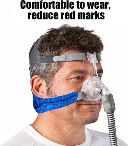أغطية أشرطة CPAP للرقبة، وسادة أغطية رأس ناعمة من الساتان لأقنعة BiPap - وسائد قابلة للتنفس وقابلة للغسل في الغسالة لمنع العلامات الحمراء وعدم الراحة للجنسين in Kuwait