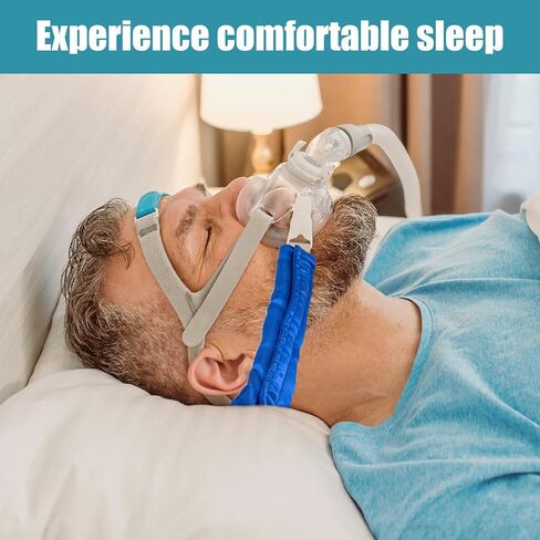 أغطية أشرطة CPAP للرقبة، وسادة أغطية رأس ناعمة من الساتان لأقنعة BiPap - وسائد قابلة للتنفس وقابلة للغسل في الغسالة لمنع العلامات الحمراء وعدم الراحة للجنسين in Kuwait
