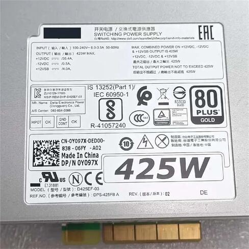 1 قطعة 425 واط وحدة امدادات الطاقة ل T5820 T7820 L425EF-00 D425EF-03 3W8F7 Y097X in Saudi Arabia