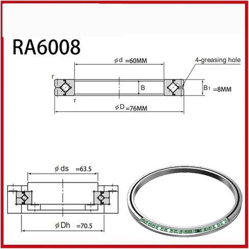 حلقة الأسطوانة المتقاطعة الدوران الداخلي 6008 RA6008 RA6008UUCC0 RA6008UUC0 in Saudi Arabia