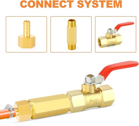 GASHER Brass Long Nipple, 1/4 NPT brass nipple, 3" Length Brass Pipe Fitting(2Pcs) in Saudi Arabia