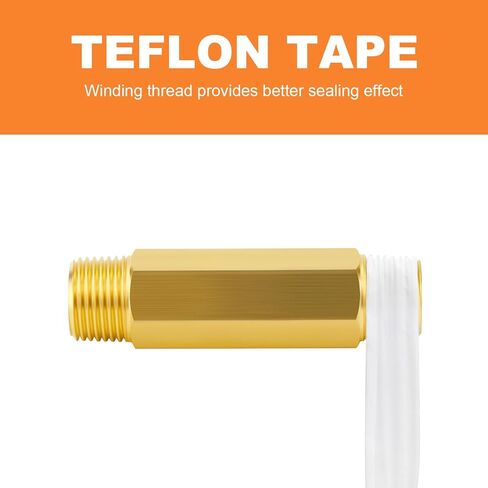 GASHER Brass Long Nipple, 1/4 NPT brass nipple, 3" Length Brass Pipe Fitting(2Pcs) in Saudi Arabia