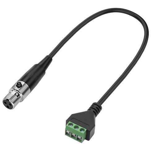 XMSJSIY Mini XLR إلى محول كتلة طرفية لولبية كابل ميكروفون صوتي صغير XLR 3-Pin ذكر إلى 3-Pole لحام محطة اندلاع محول لمكبرات الصوت ميكروفون خلط مكبر للصوت - 30 سم / 11.8 بوصة in Saudi Arabia