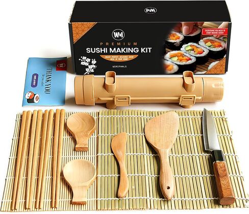 Sushi Making Kit, Sushi Roller, Sushi Maker, Sushi Bazooka, Bamboo Sushi Rolling Mat, Beginner Sushi Kit in Saudi Arabia