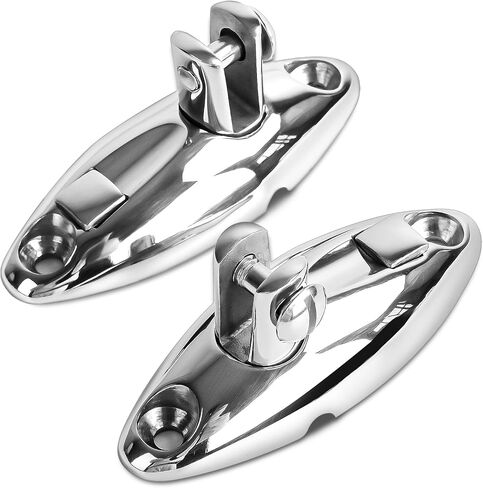 Marinebaby Boat Bimini Top Swivel Hinge - 316 Stainless Steel Deck Side Mount Quick Release Hinge, 360 Degree Rotation Marine Hardware Accessories（2 Pack） in Saudi Arabia