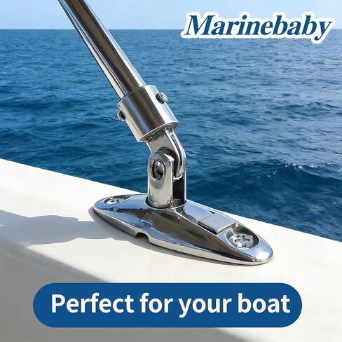 Marinebaby Boat Bimini Top Swivel Hinge - 316 Stainless Steel Deck Side Mount Quick Release Hinge, 360 Degree Rotation Marine Hardware Accessories（2 Pack） in Saudi Arabia