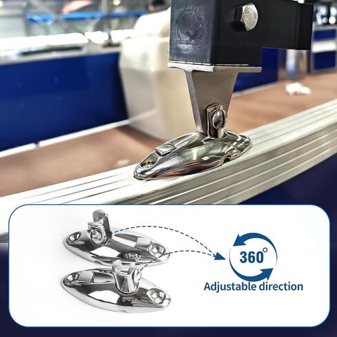 Marinebaby Boat Bimini Top Swivel Hinge - 316 Stainless Steel Deck Side Mount Quick Release Hinge, 360 Degree Rotation Marine Hardware Accessories（2 Pack） in Saudi Arabia