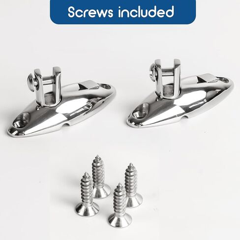 Marinebaby Boat Bimini Top Swivel Hinge - 316 Stainless Steel Deck Side Mount Quick Release Hinge, 360 Degree Rotation Marine Hardware Accessories（2 Pack） in Saudi Arabia