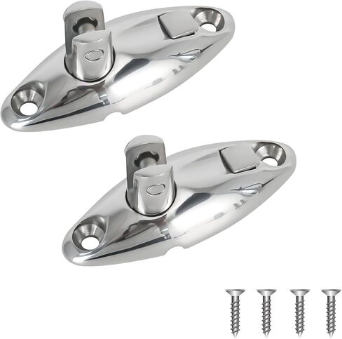 Marinebaby Boat Bimini Top Swivel Hinge - 316 Stainless Steel Deck Side Mount Quick Release Hinge, 360 Degree Rotation Marine Hardware Accessories（2 Pack） in Saudi Arabia