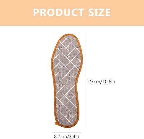 SUPVOX Bamboo Charcoal Insoles 3 Pairs Breathable Sweat Absorption Shoe Cushions Foot Care Inserts for Men Women Size 10.5 Durable Sports and Daily Use in Saudi Arabia