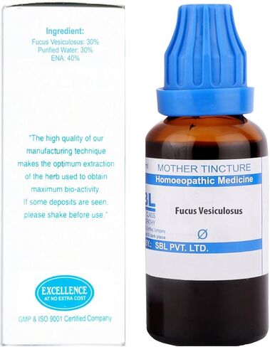 صبغة الأم Fucus Vesiculosus من SBL (Q) 30 مل - تُباع بواسطة Sagar Homeo Stores and Clinic in Saudi Arabia