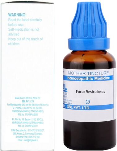 صبغة الأم Fucus Vesiculosus من SBL (Q) 30 مل - تُباع بواسطة Sagar Homeo Stores and Clinic in Saudi Arabia