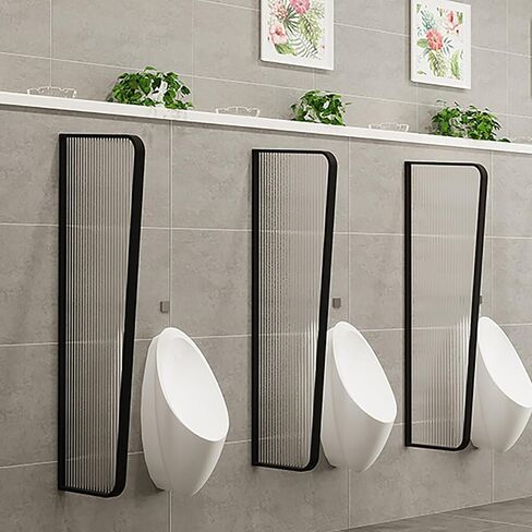 Tempered Glass Toilet Partition - Wall-Mounted Privacy Screen & Stainless Steel Urinal Baffle for Shopping Malls, Hotels, Bars, Restrooms - Durable & Stylish Privacy Solution in Saudi Arabia