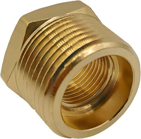 Brass Reducer Bushing, 3/4" NPT Male to 1/4" NPT Female Thread, Hex Reducing Convert Adapter Pipe Fitting Connector for Water/Oil/Gas (6PCS) in Saudi Arabia