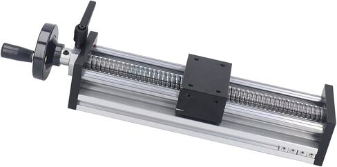 Linear Stage Actuator, M5 Mounting Hole High Precision 200mm Stroke Linear Rail Guide Slide Stage for Lathe with Hand Wheel in Kuwait